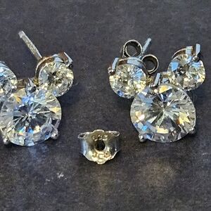Disney 925 Sterling Silver MICKEY Earrings